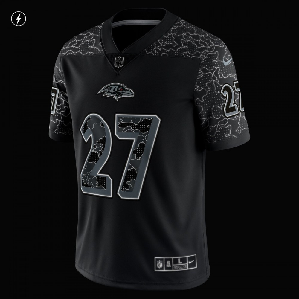 J.K. Dobbins Baltimore Ravens Nike RFLCTV Limited Jersey - Black-Profan Arena